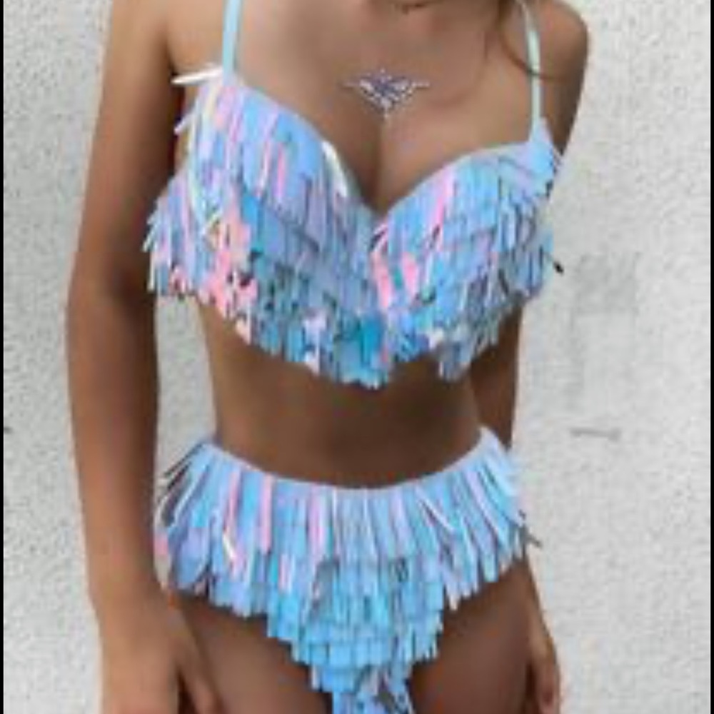 Festival rave custom two piece set